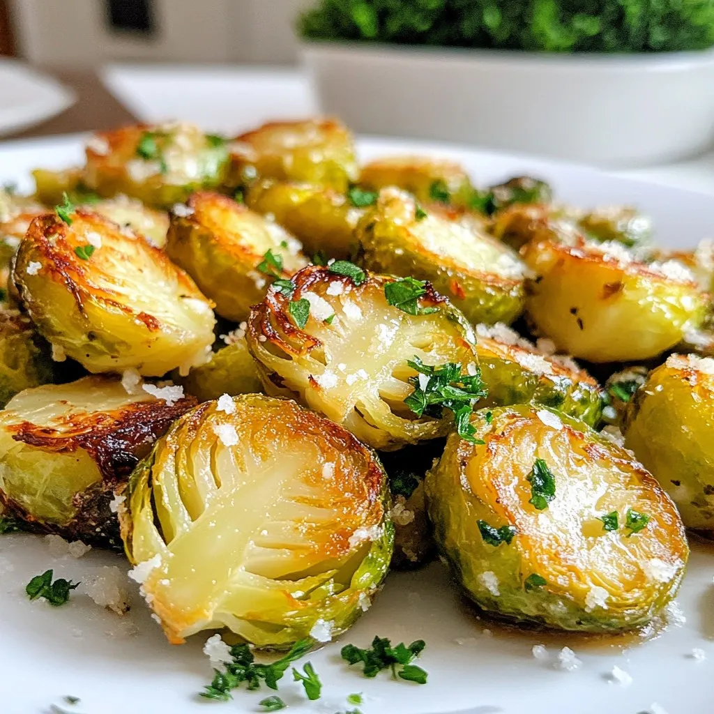 Garlic Butter Roasted Brussels Sprouts Savory Delight