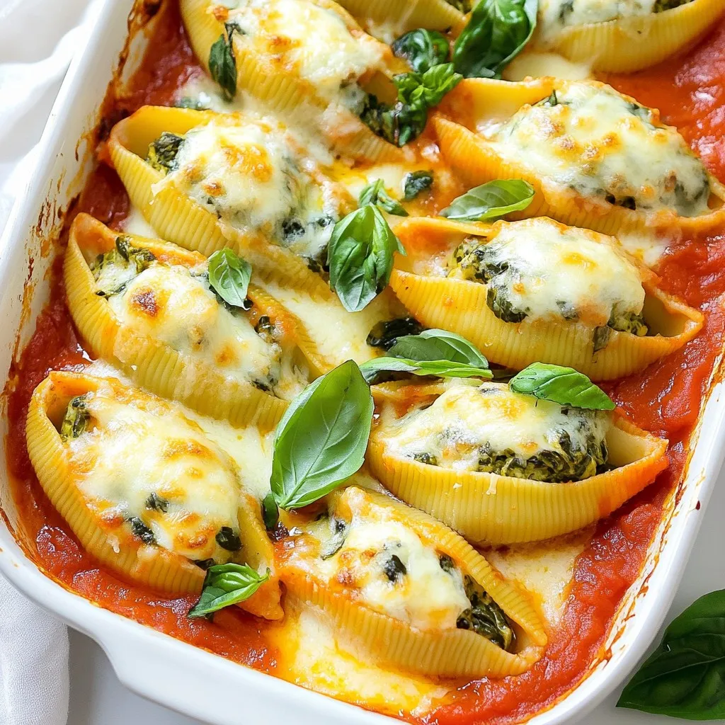 Cheesy Spinach Stuffed Shells Flavorful Dinner Idea