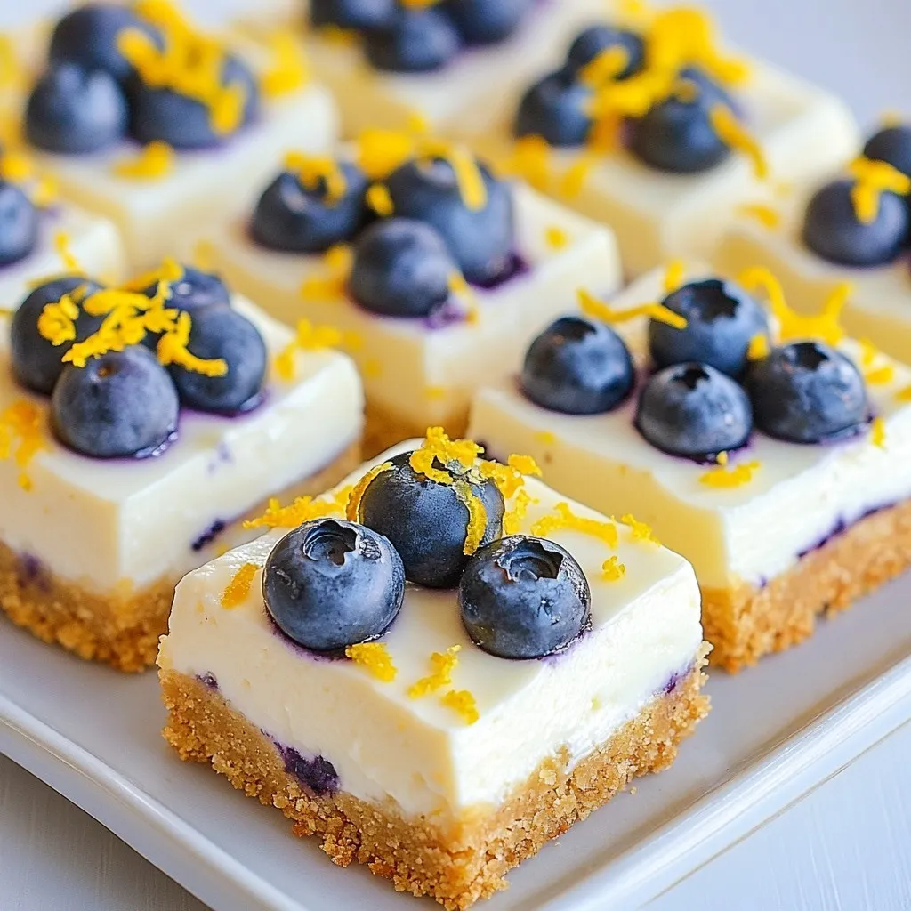 Lemon Blueberry Cheesecake Bars Irresistible Treat