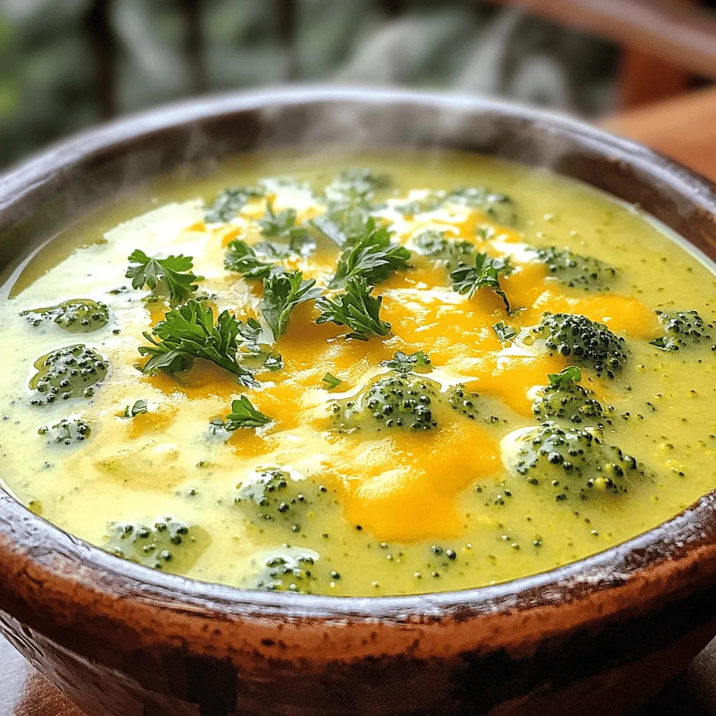 Creamy Broccoli Cheddar Soup Easy and Flavorful Recipe