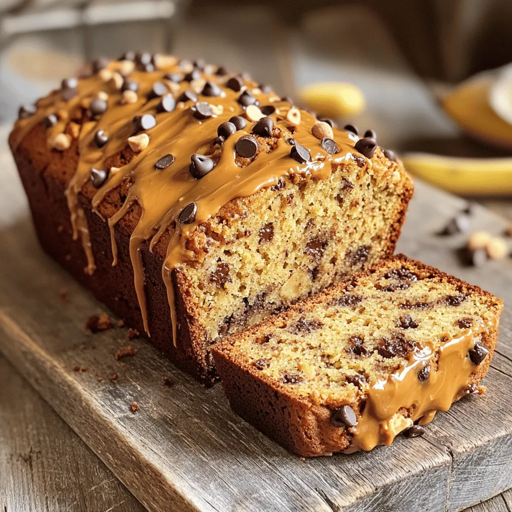 Peanut Butter Chocolate Chip Banana Bread Delight