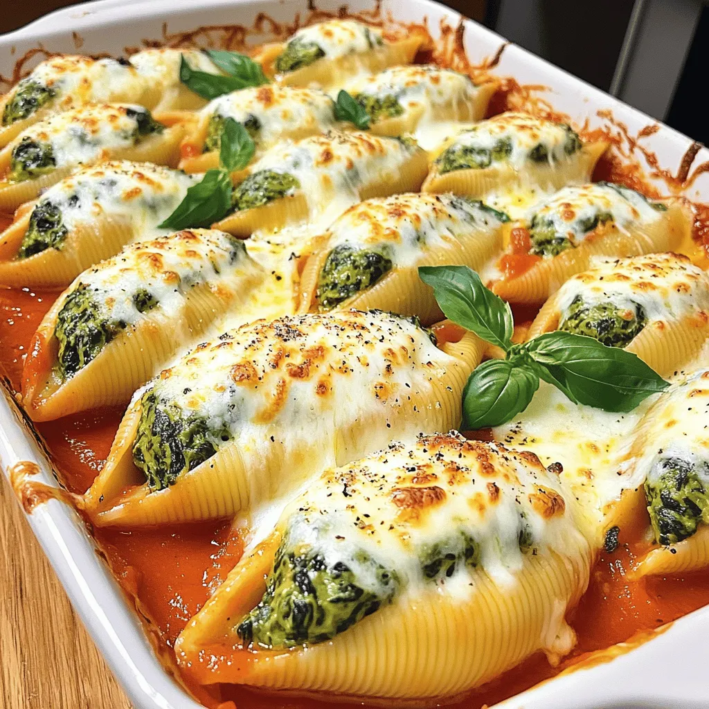 Cheesy Spinach Stuffed Shells Flavorful Dinner Delight
