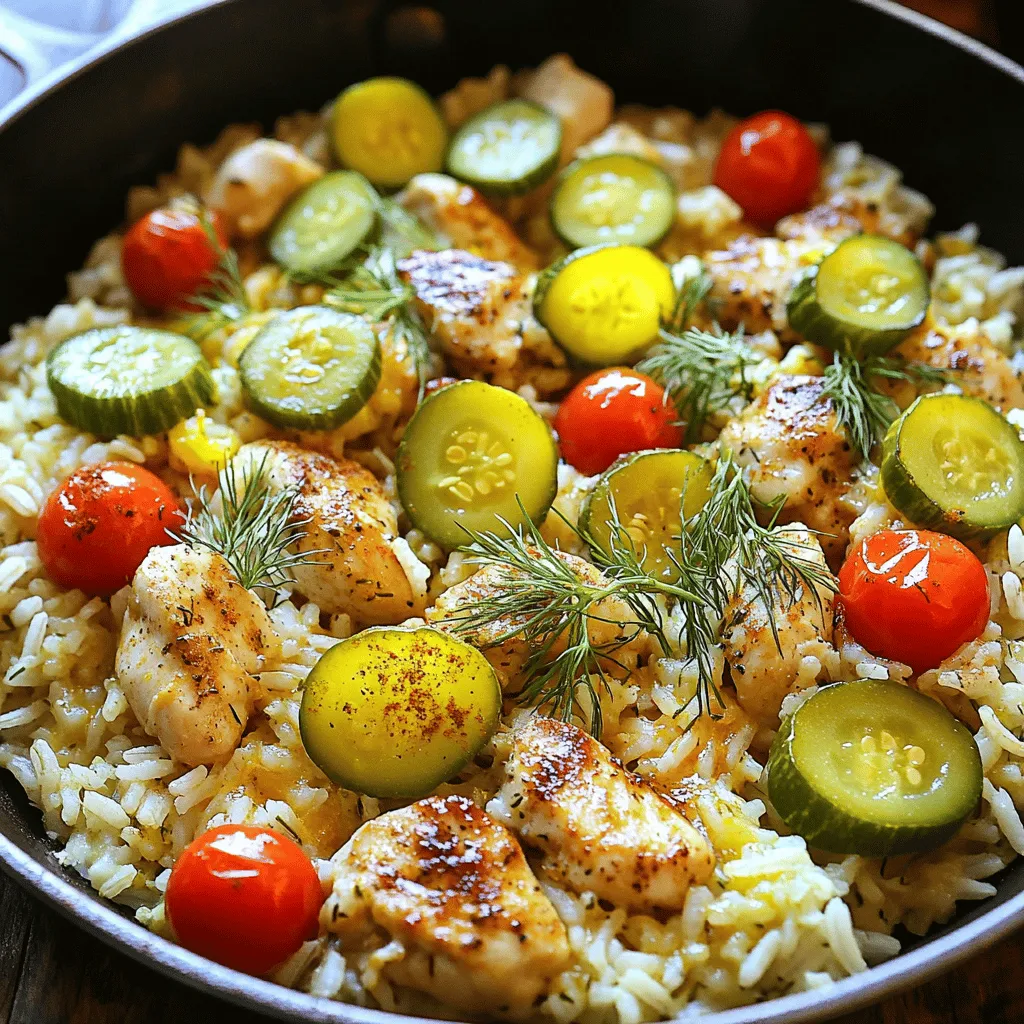 Pickle Ranch Chicken and Rice Skillet Delightful Meal
