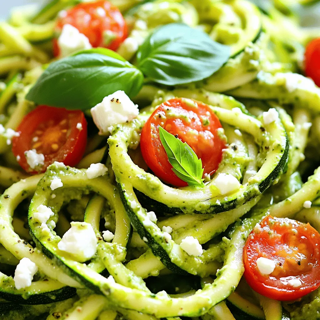 Zucchini Noodles with Pesto Flavorful Fresh Meal