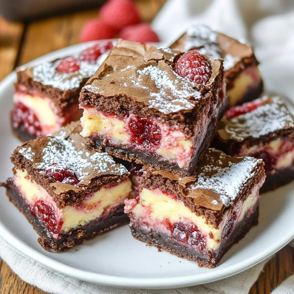 Raspberry Cheesecake Brownies Perfectly Creamy Delight