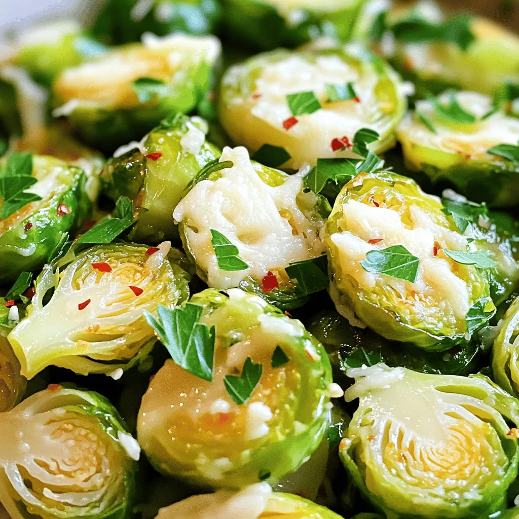 Roasted Garlic Parmesan Brussels Sprouts Delight