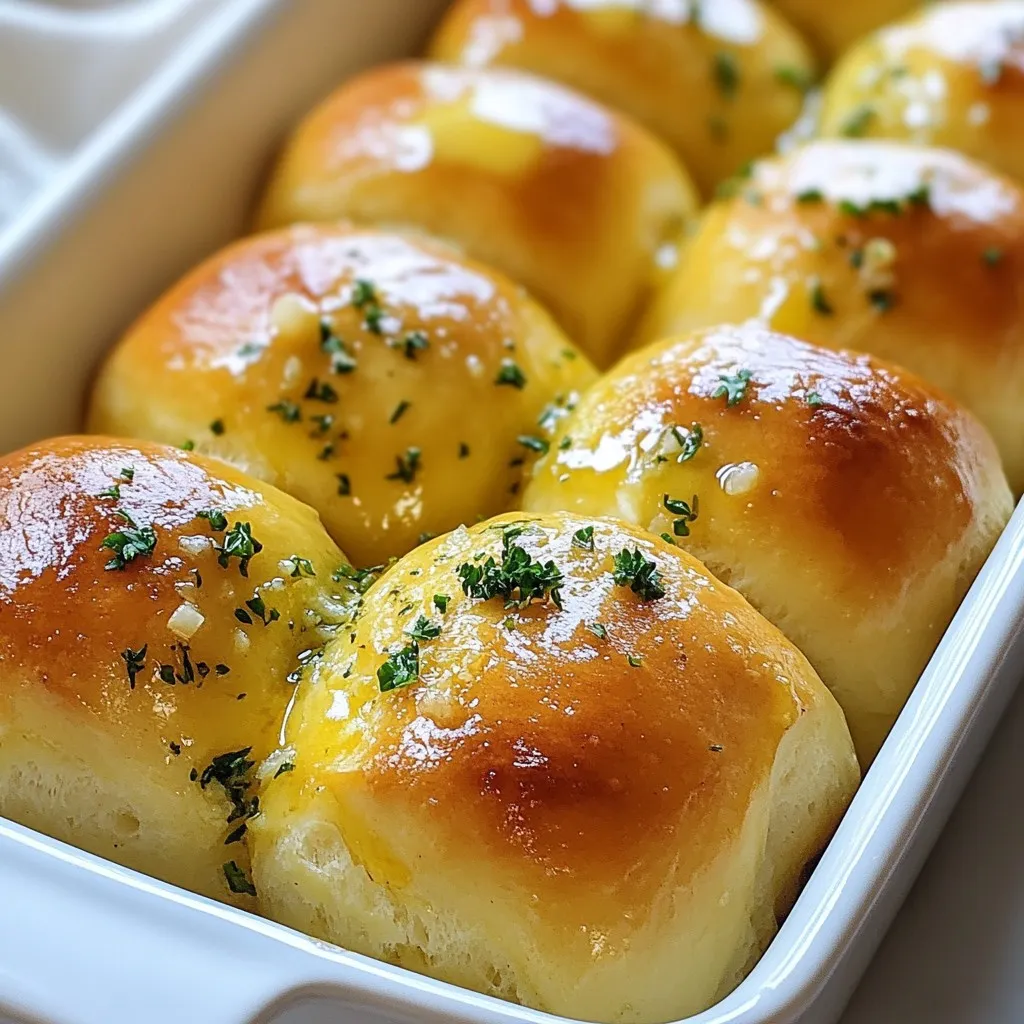 Garlic Herb Butter Dinner Rolls Soft and Fluffy Treat