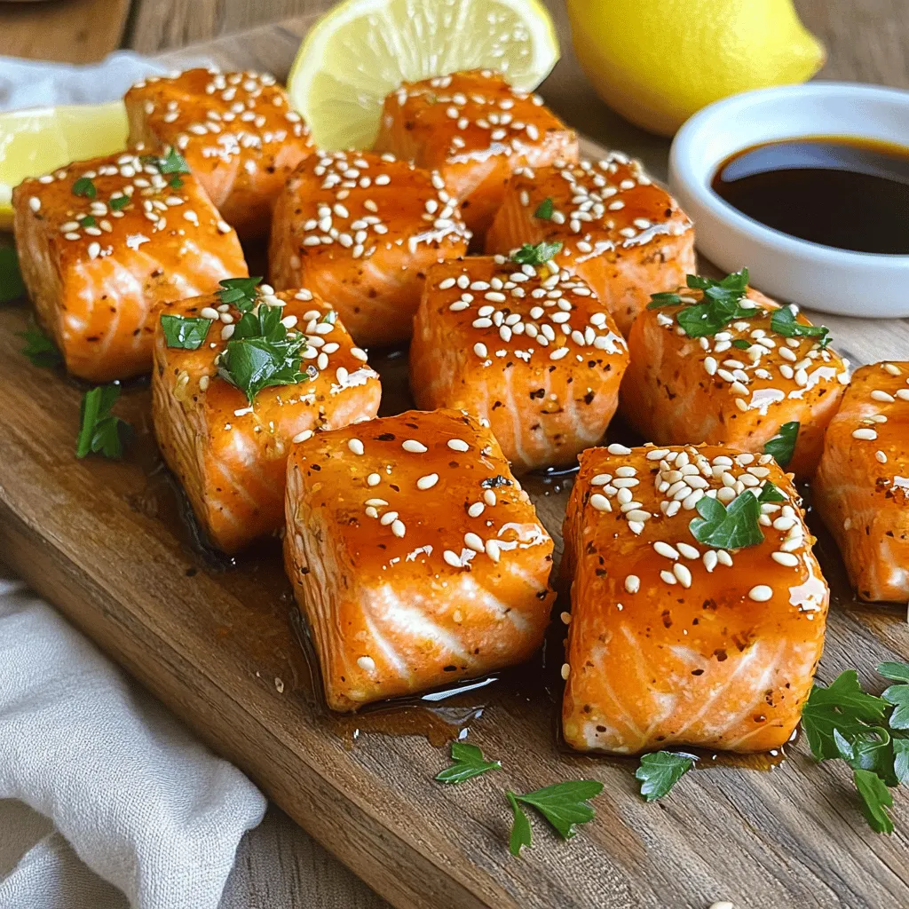 Air Fryer Honey Garlic Salmon Bites Flavorful Treat