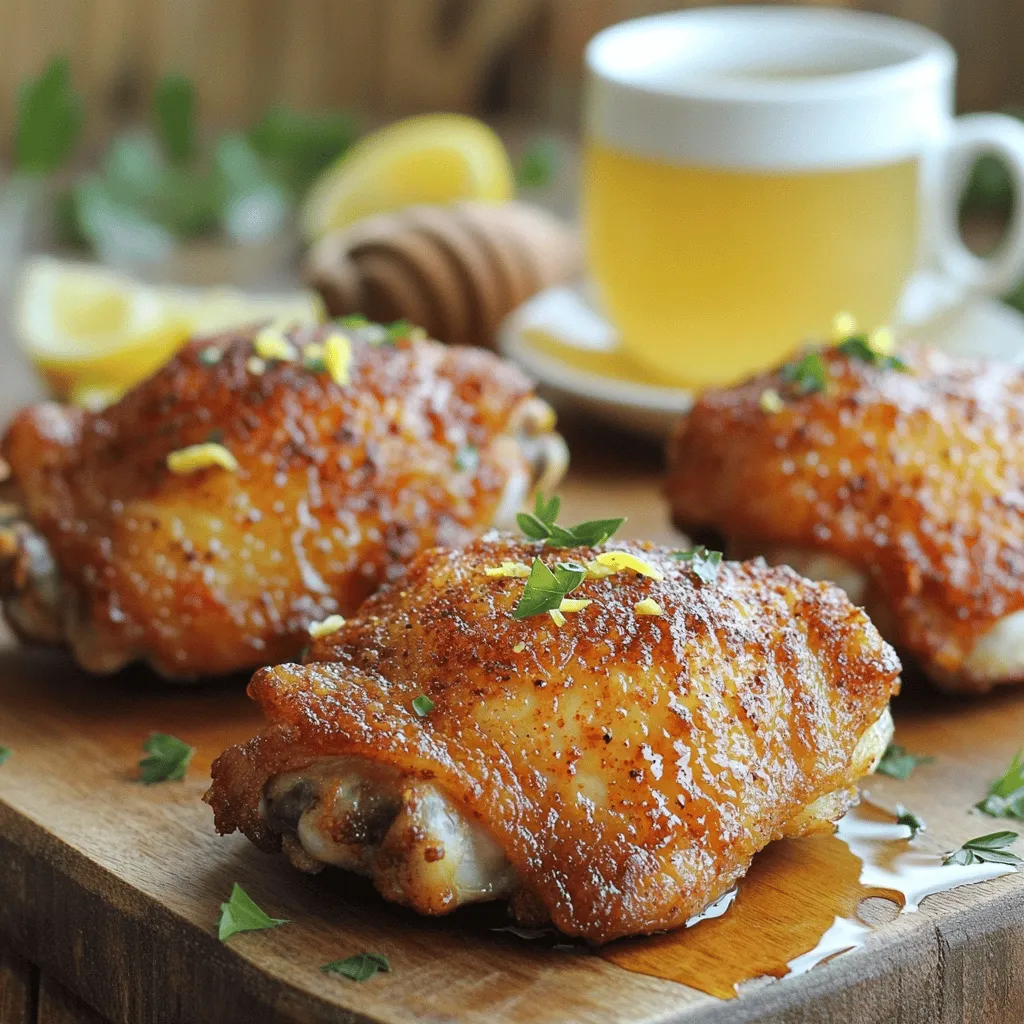 - Chicken thighs - Buttermilk - Fresh lemon zest - Lemon-flavored tea bags - All-purpose flour - Spices and seasoning - Vegetable oil - Garnish Where can you find these ingredients? Most items are at local grocery stores. Buttermilk and fresh lemon zest may be in specialty shops. Check online for lemon-flavored tea if your store doesn