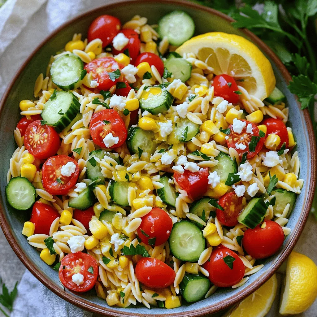 Lemon Garlic Orzo Salad Flavorful and Fresh Delight