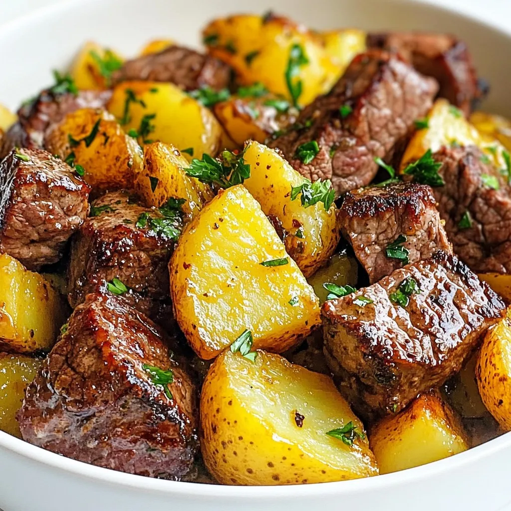 Garlic Butter Steak &#038; Potato Skillet Flavor Packed Meal