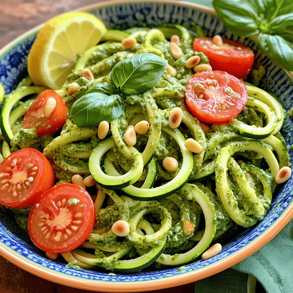 Zucchini Noodles with Pesto Fresh and Flavorful Meal