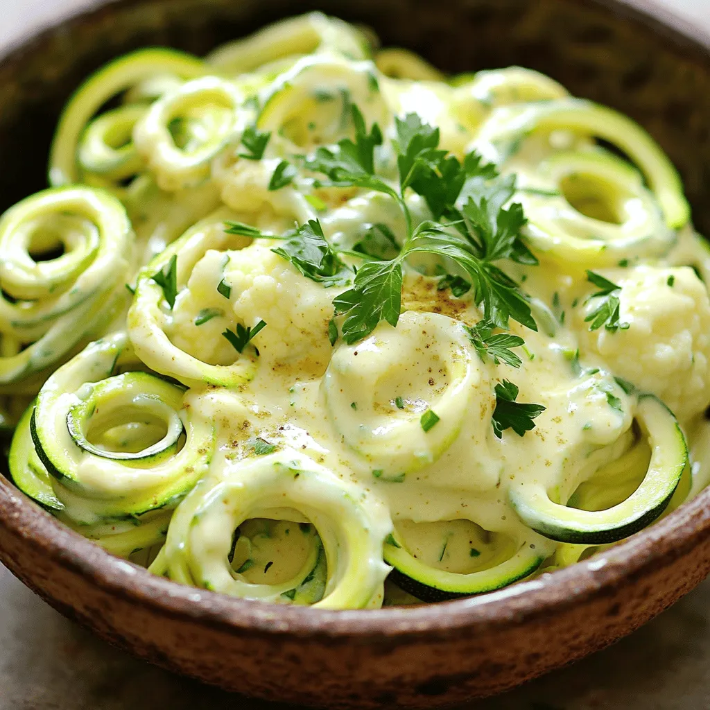 Zucchini Noodle Alfredo Creamy and Comforting Meal