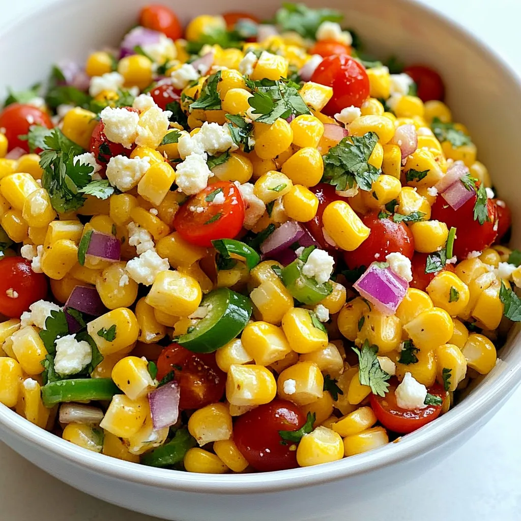 Spicy Cilantro Lime Corn Salad Fresh and Flavorful Dish