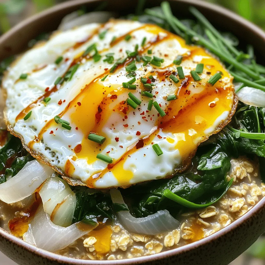 Savory Oatmeal with Egg Wholesome and Flavorful Meal