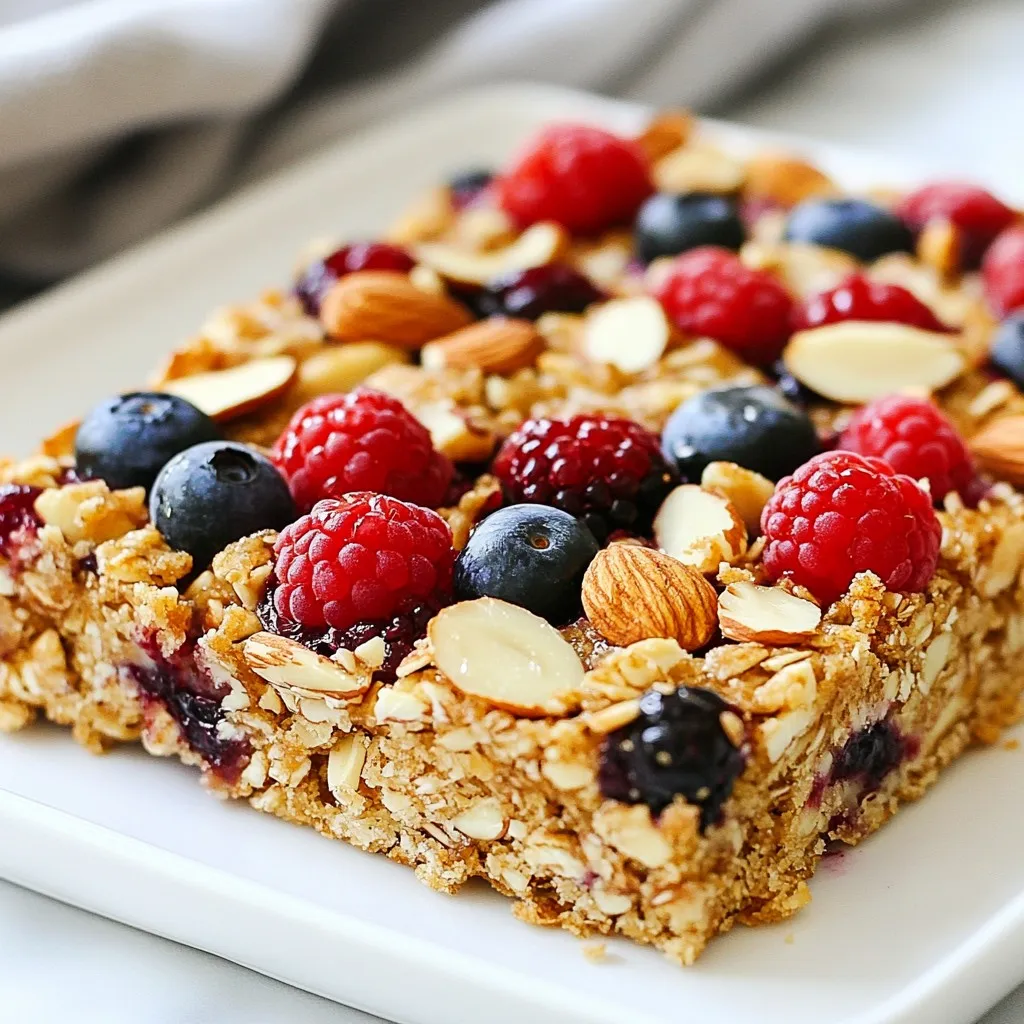 Berry Almond Breakfast Bars Flavorful and Nutritious