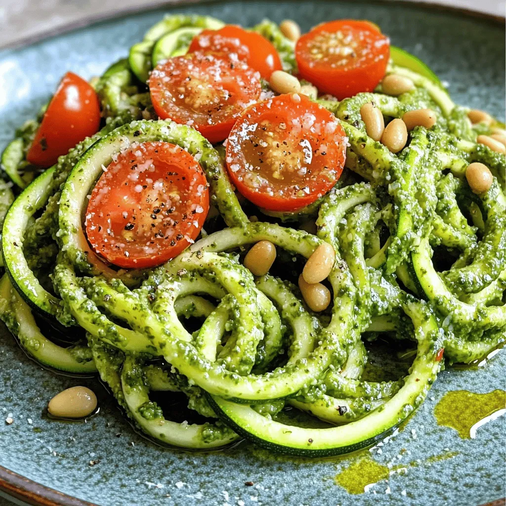 Zucchini Noodles with Pesto Flavorful Easy Recipe