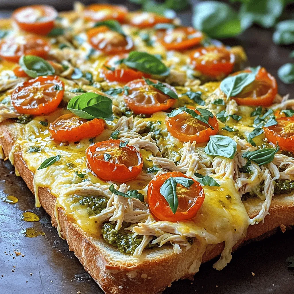 Pesto Chicken French Bread Pizza Savory Dinner Delight