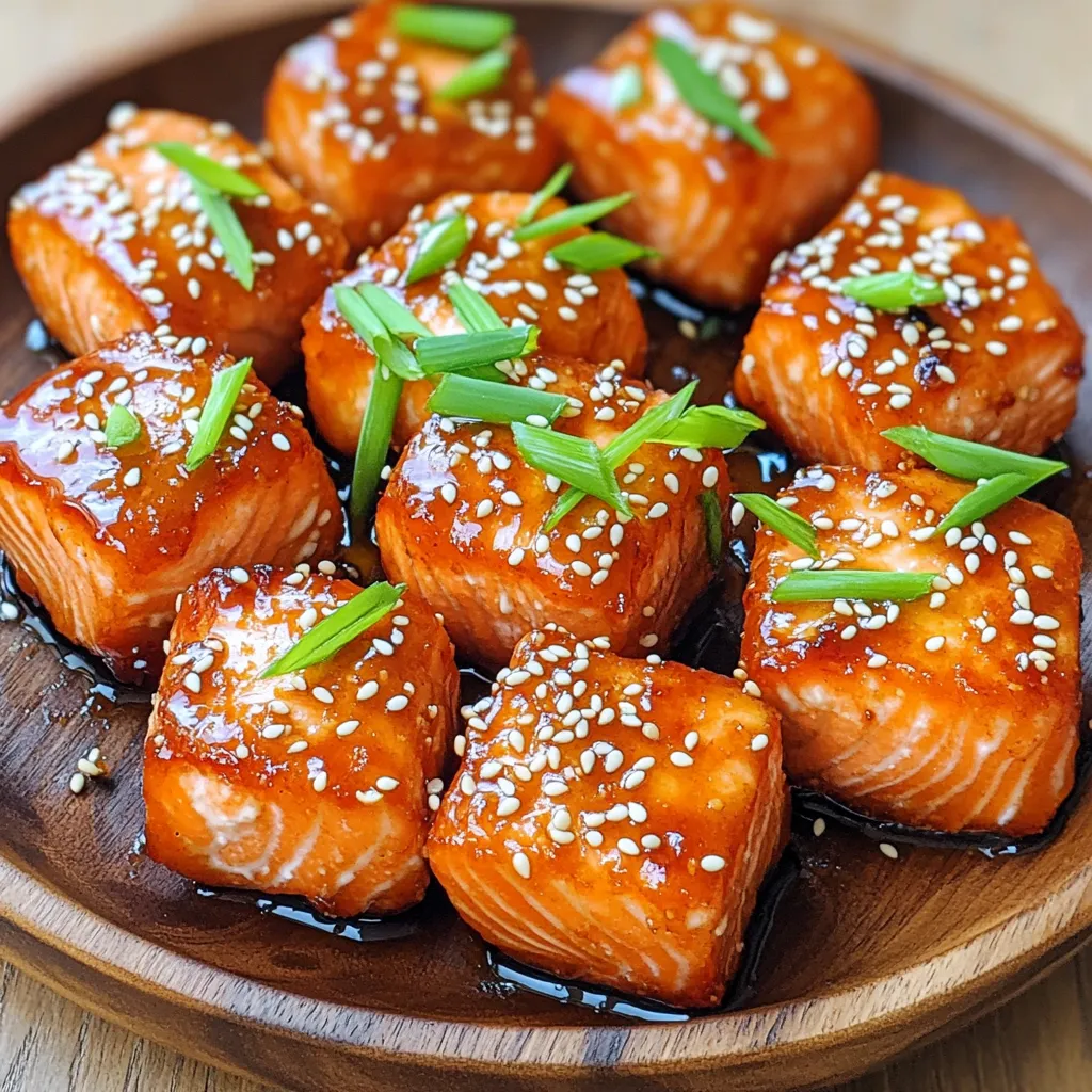 Air Fryer Honey Garlic Salmon Bites Tasty and Simple