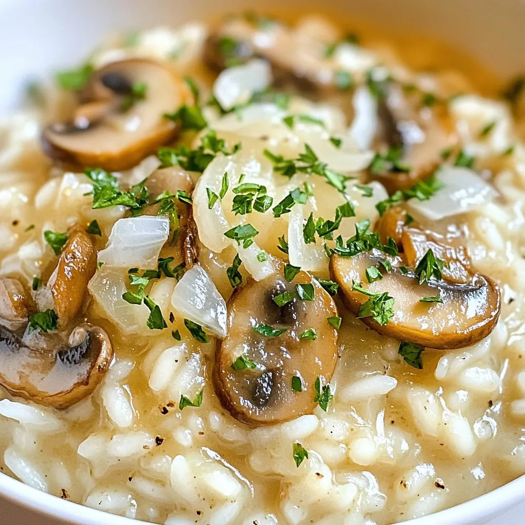 Garlic Butter Mushroom Risotto Creamy and Flavorful Dish