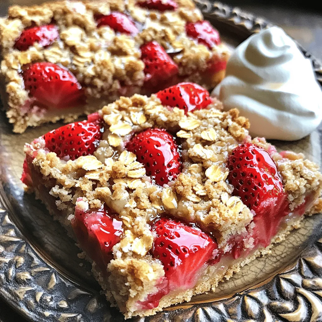 Strawberry Oatmeal Bars Easy and Tasty Treat