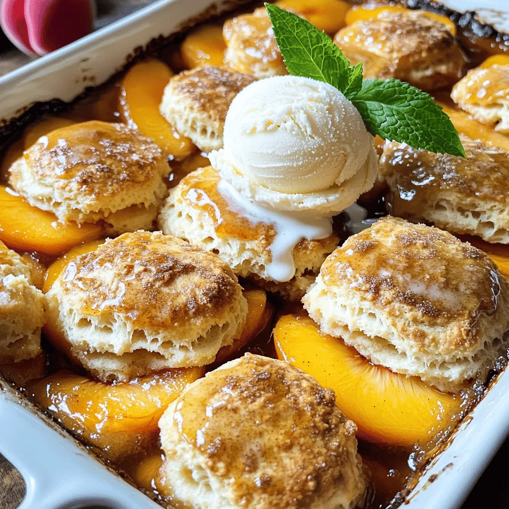 Peach Cobbler with Biscuit Topping Simple Delight