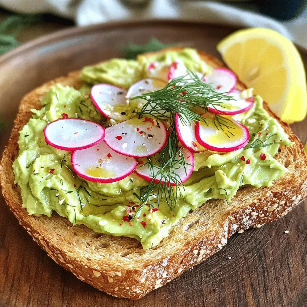 Avocado Toast with Radish Flavorful and Nutritious Meal