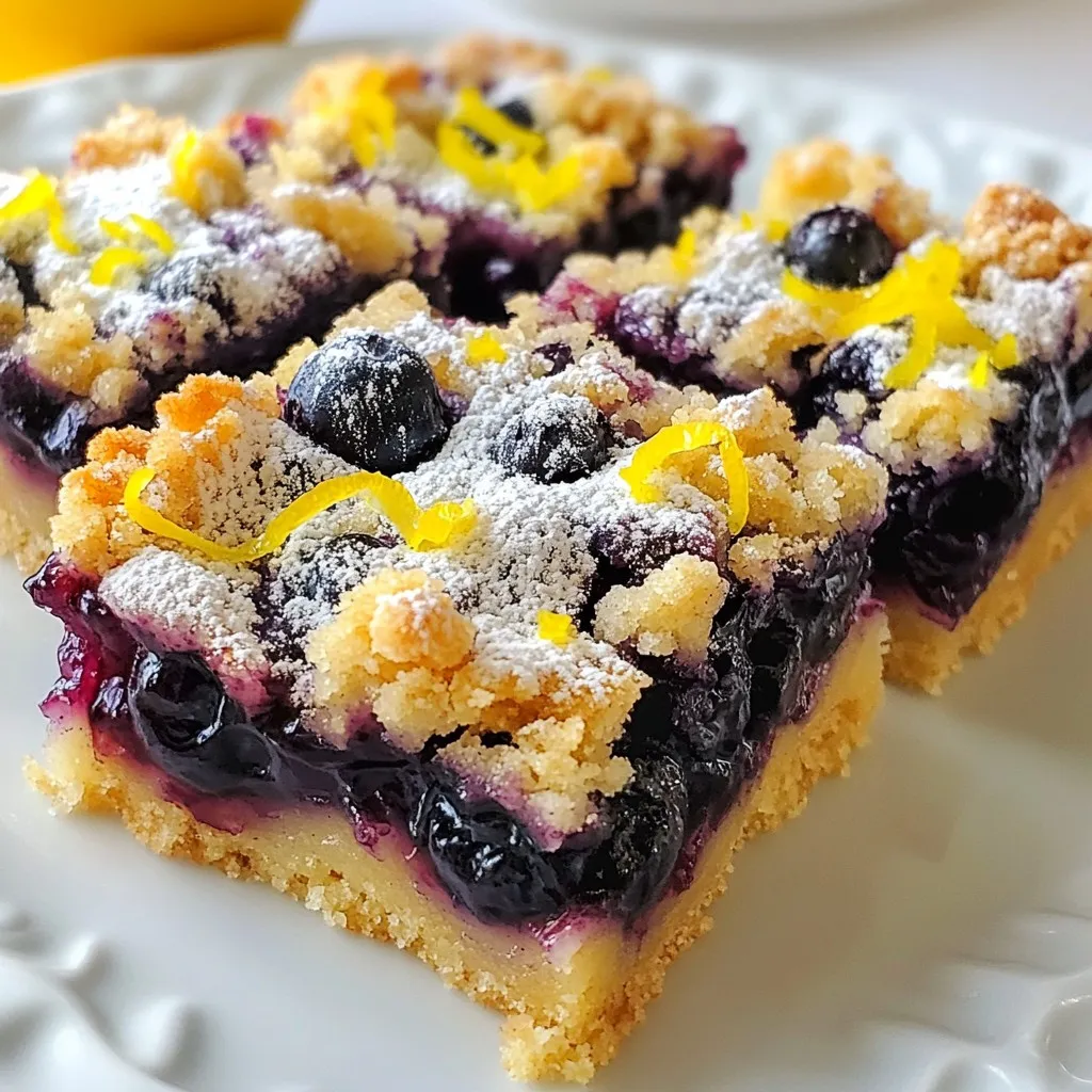 Lemon Blueberry Crumble Bars Fresh and Tasty Treat
