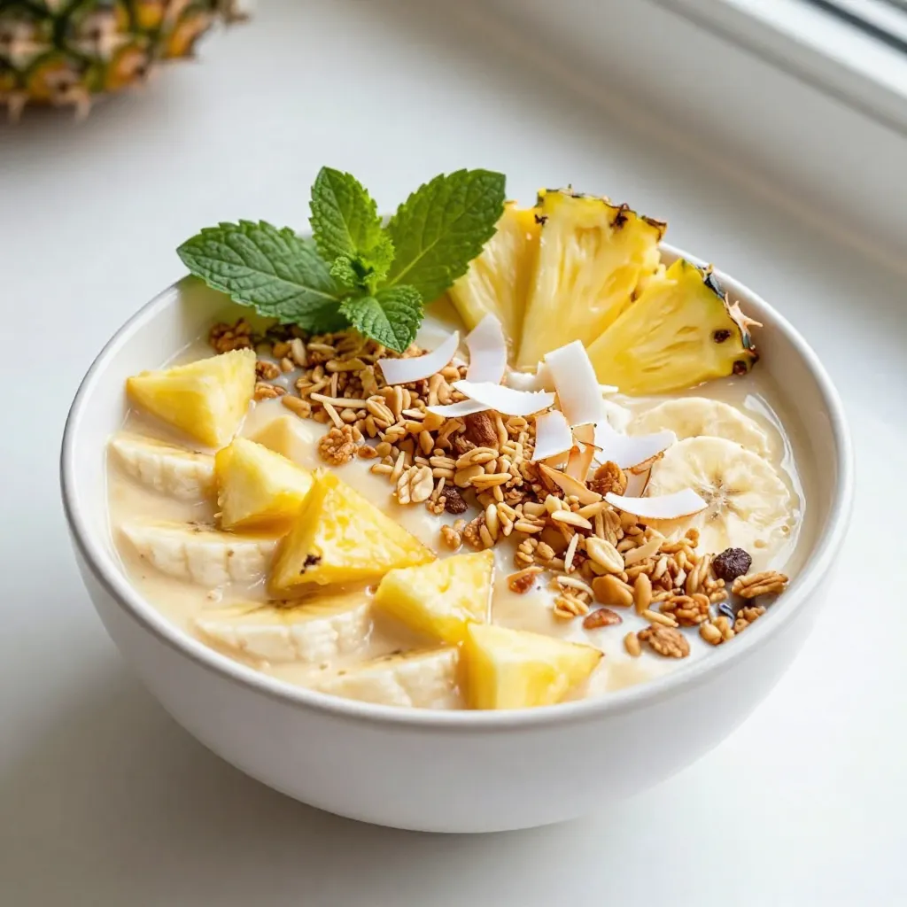 Coconut Pineapple Smoothie Bowl Refreshing Delight