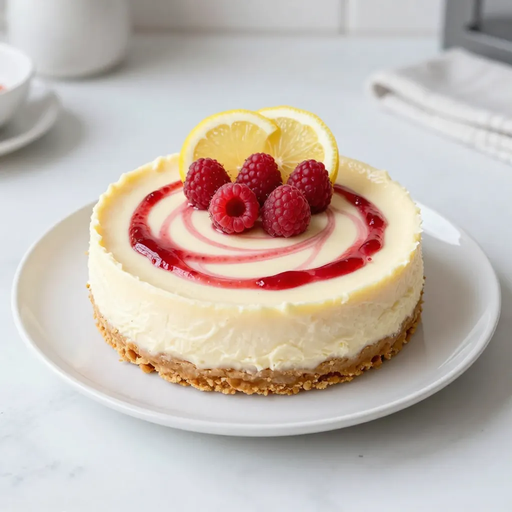 Raspberry Swirl Lemon Cheesecake Divine Dessert Recipe
