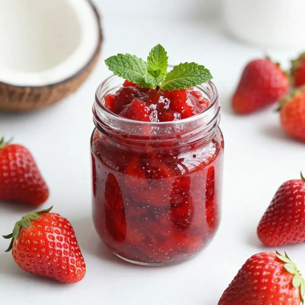 Strawberry Coconut Chia Jam Simple and Tasty Spread