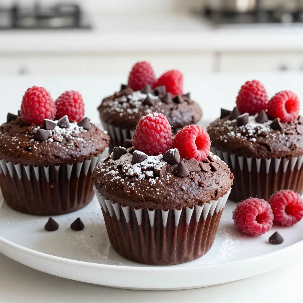 Raspberry Dark Chocolate Muffins Rich and Decadent Treat