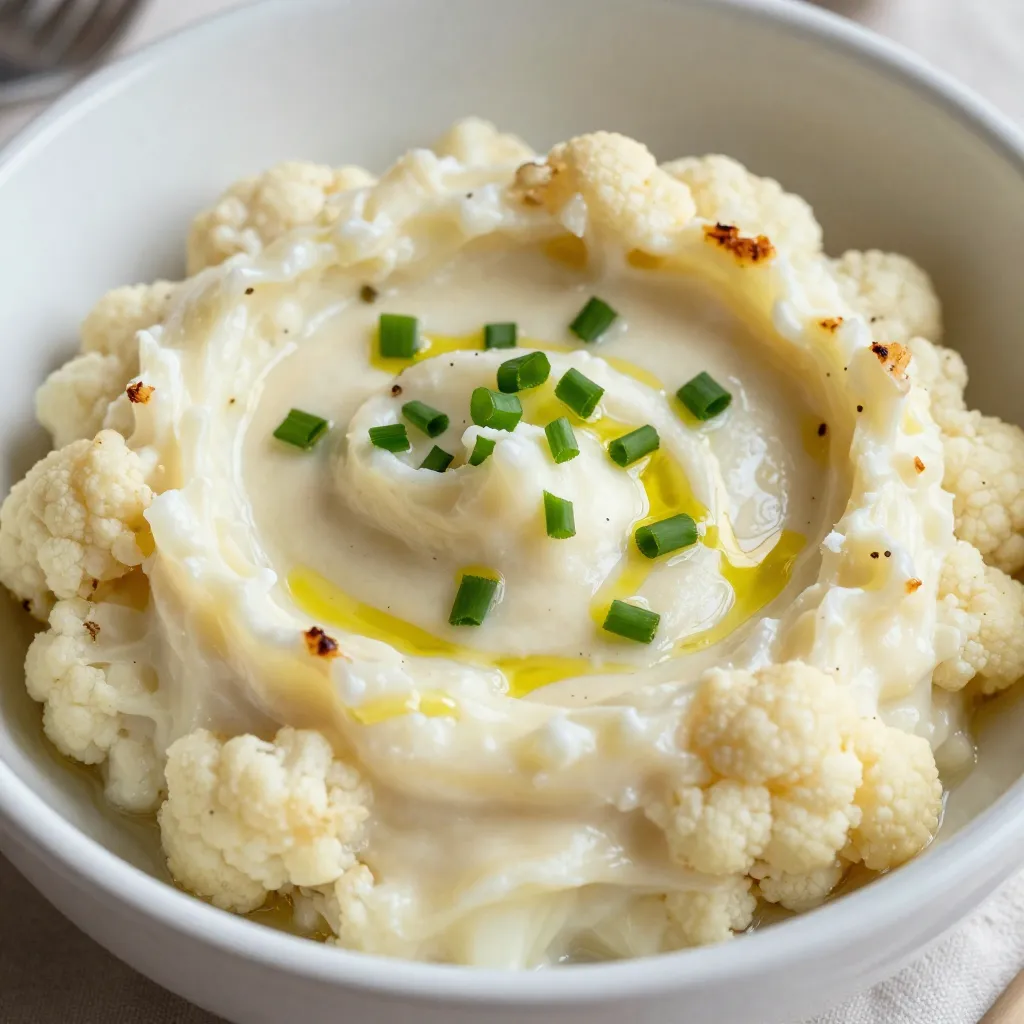 Creamy Roasted Garlic Mashed Cauliflower Delight