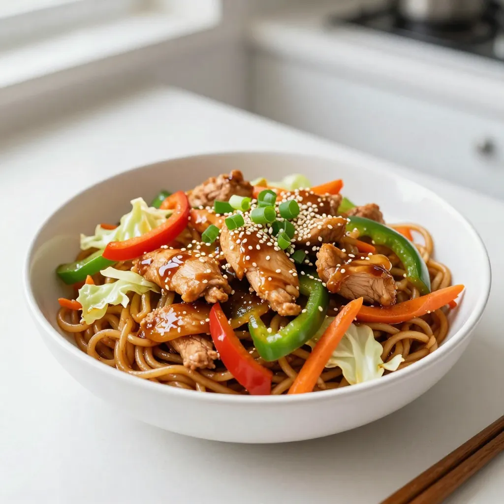 Easy Chicken Yakisoba Quick and Flavorful Delight