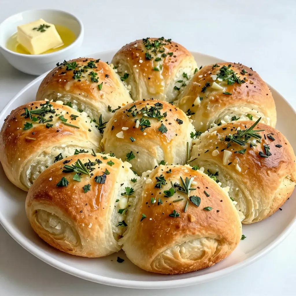 Garlic Herb Dinner Rolls Soft and Flavorful Treat