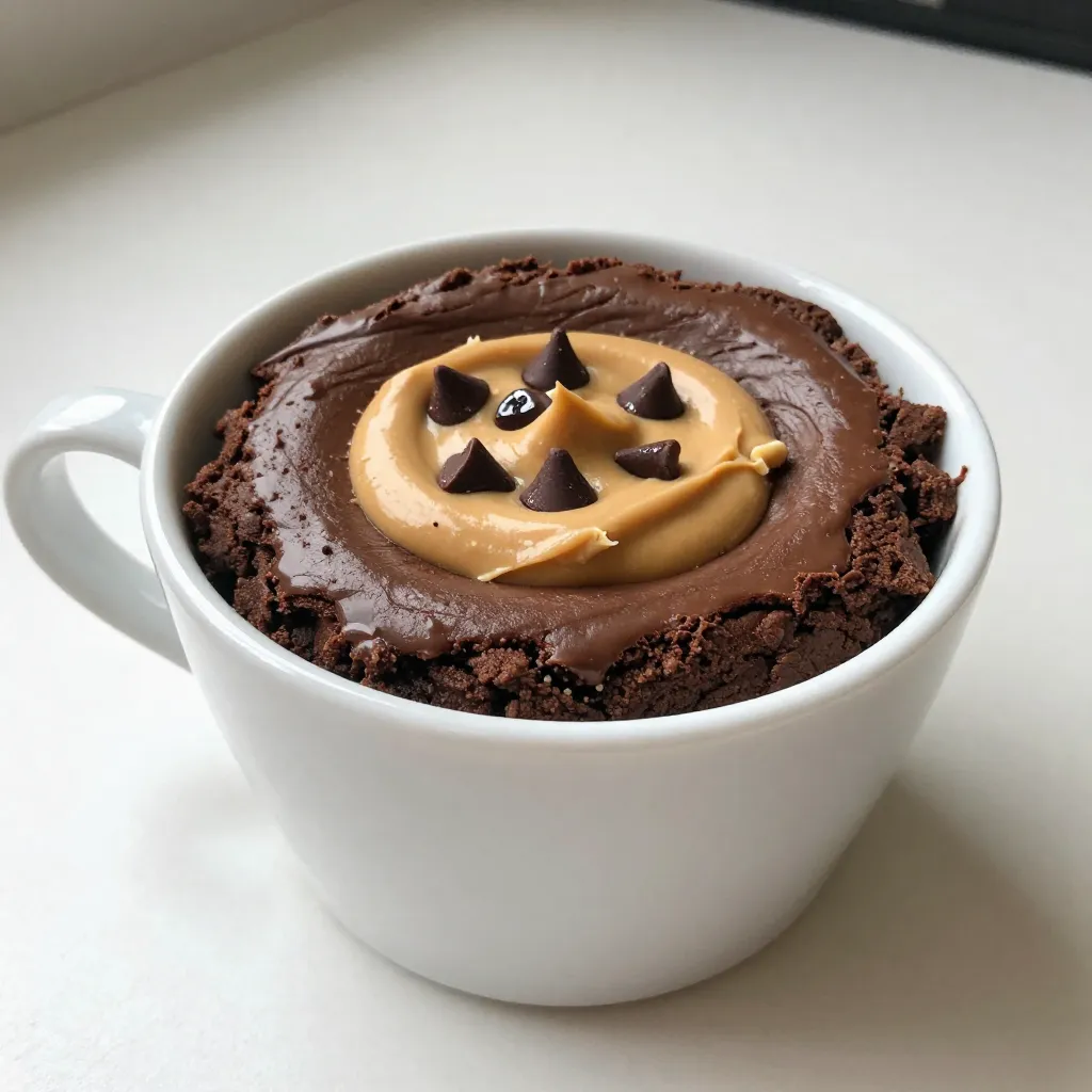 Chocolate Peanut Butter Mug Brownie Simple and Quick