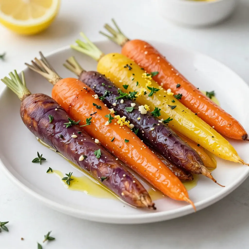 Garlic Herb Roasted Rainbow Carrots Flavorful Delight