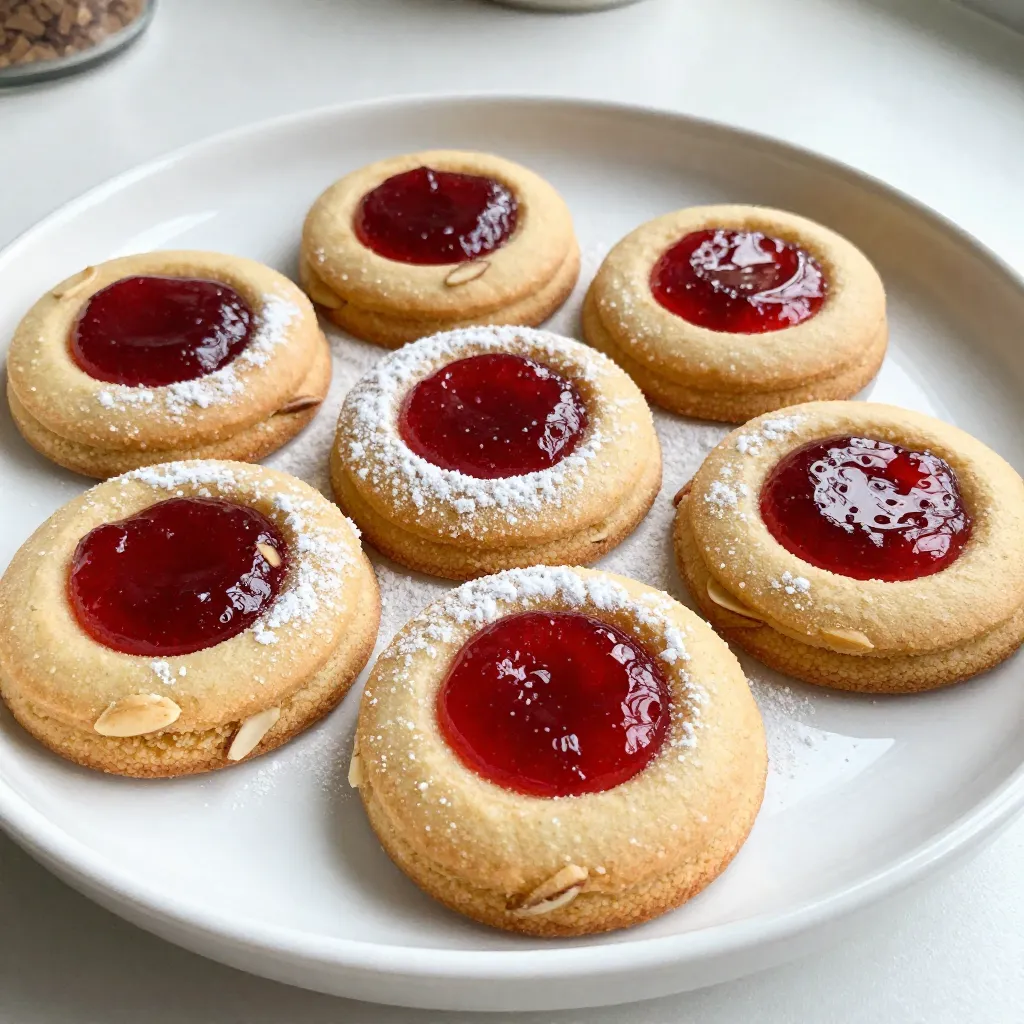 Raspberry Almond Thumbprint Cookies Simple Treats