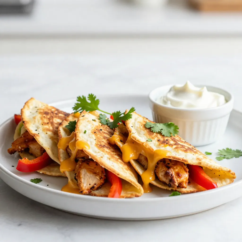 Honey Garlic Chicken Quesadillas Savory and Simple Dish
