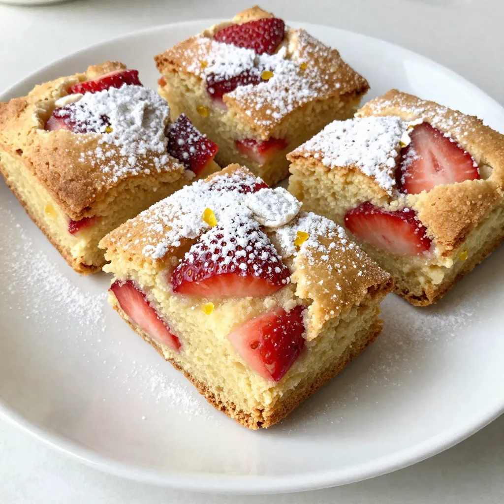 Strawberry Lemon Blondies Sweet and Simple Treat