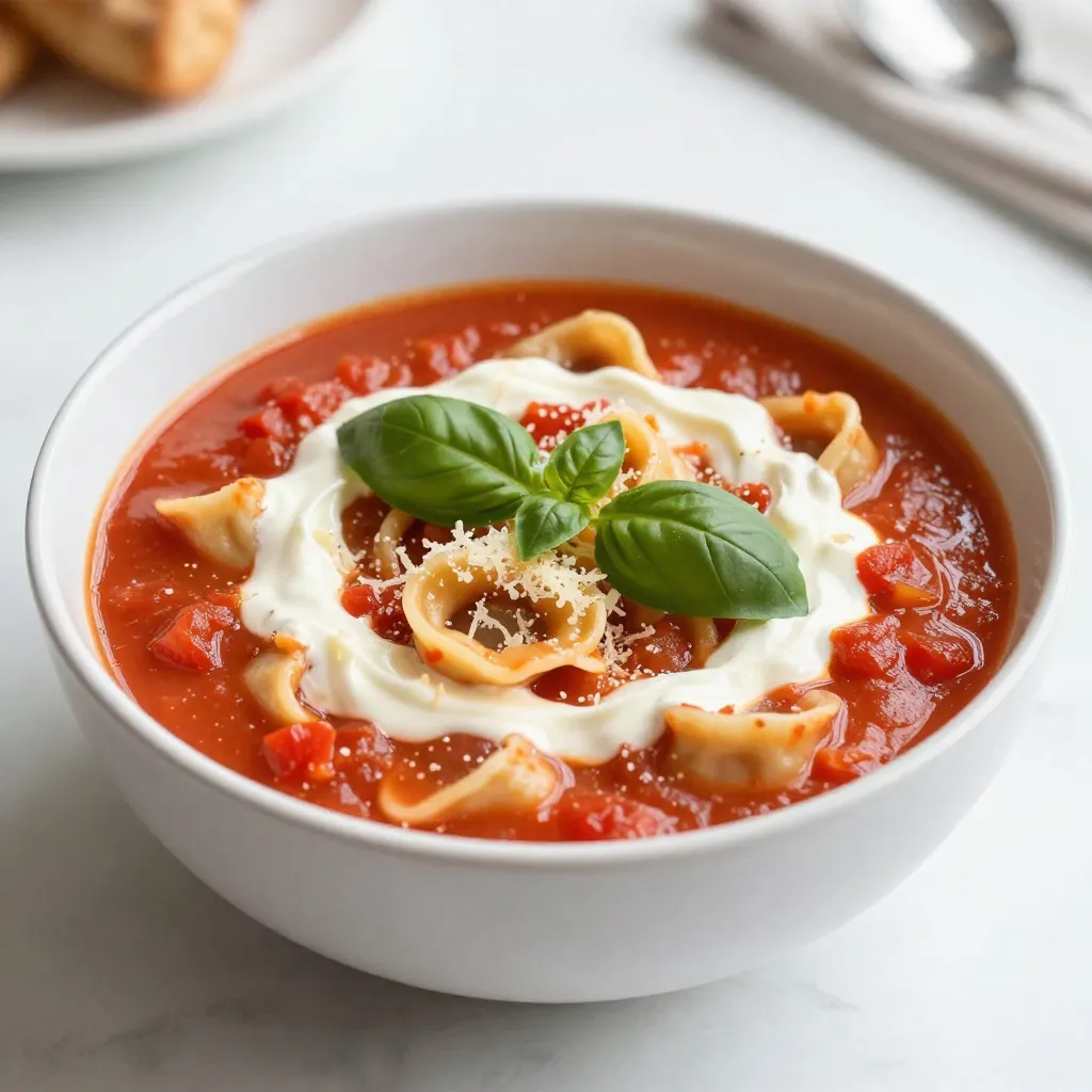 Creamy Tomato Basil Tortellini Soup Flavorful Delight