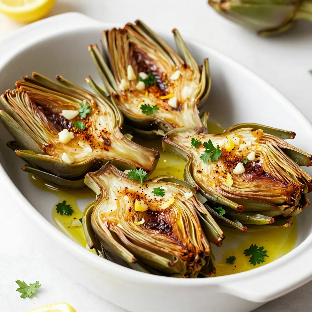 Lemon Garlic Roasted Artichokes Healthy Flavor Boost