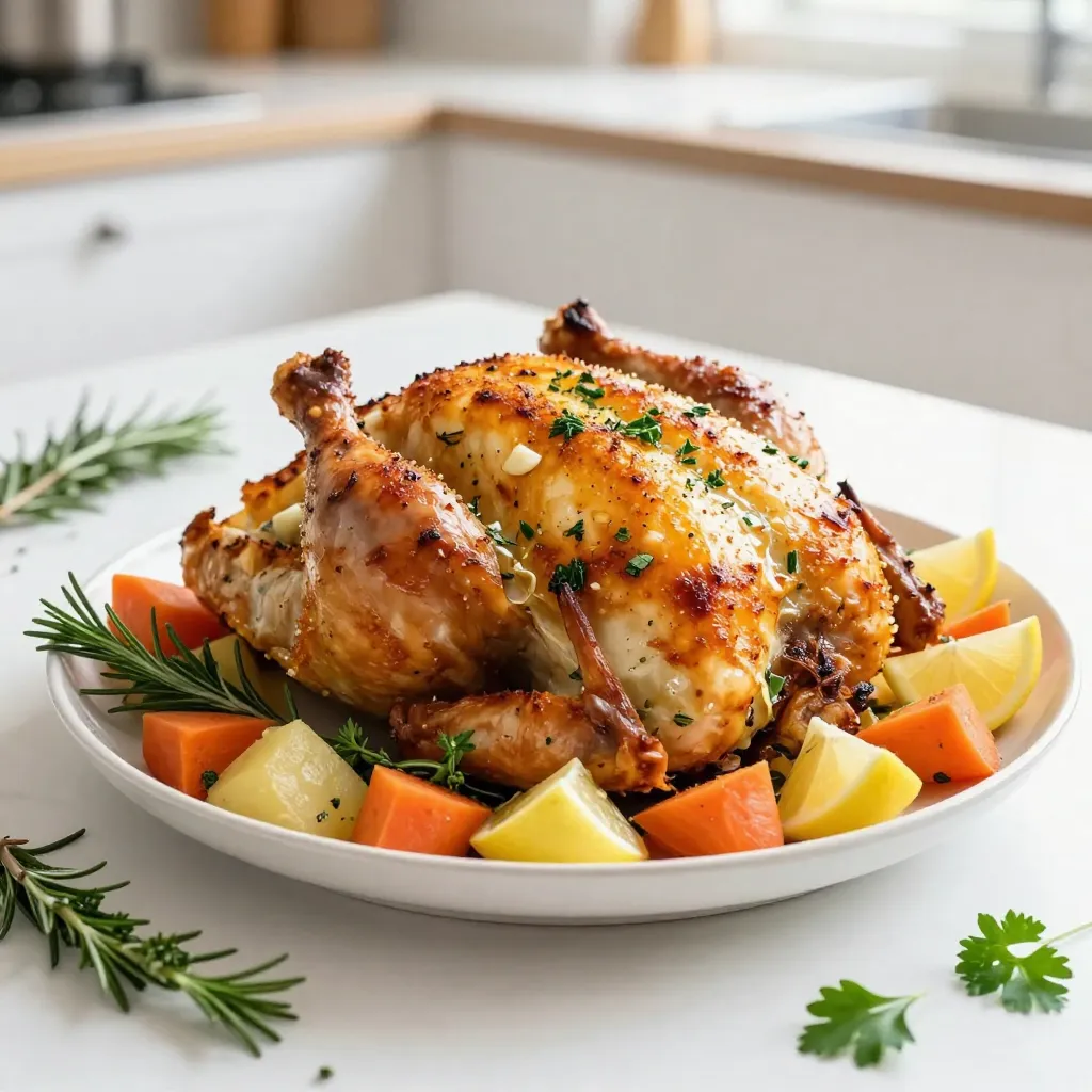 Garlic Herb Butter Roasted Chicken Flavorful Delight