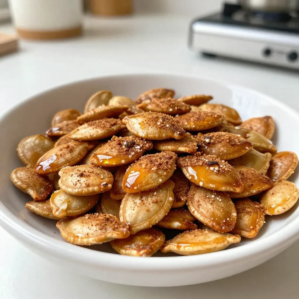 Cinnamon Sugar Pumpkin Seeds Crunchy and Simple Snack