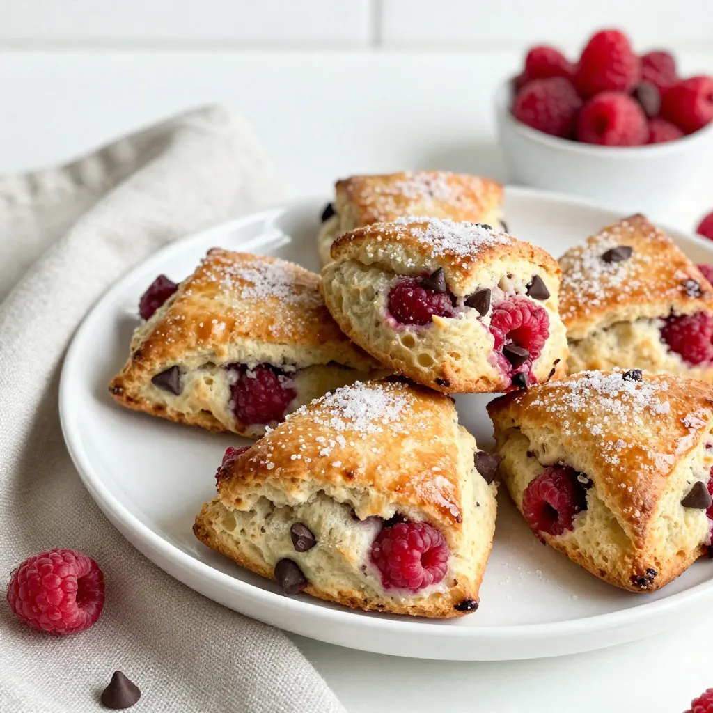 Raspberry Chocolate Chip Scones Delightful Treat Recipe