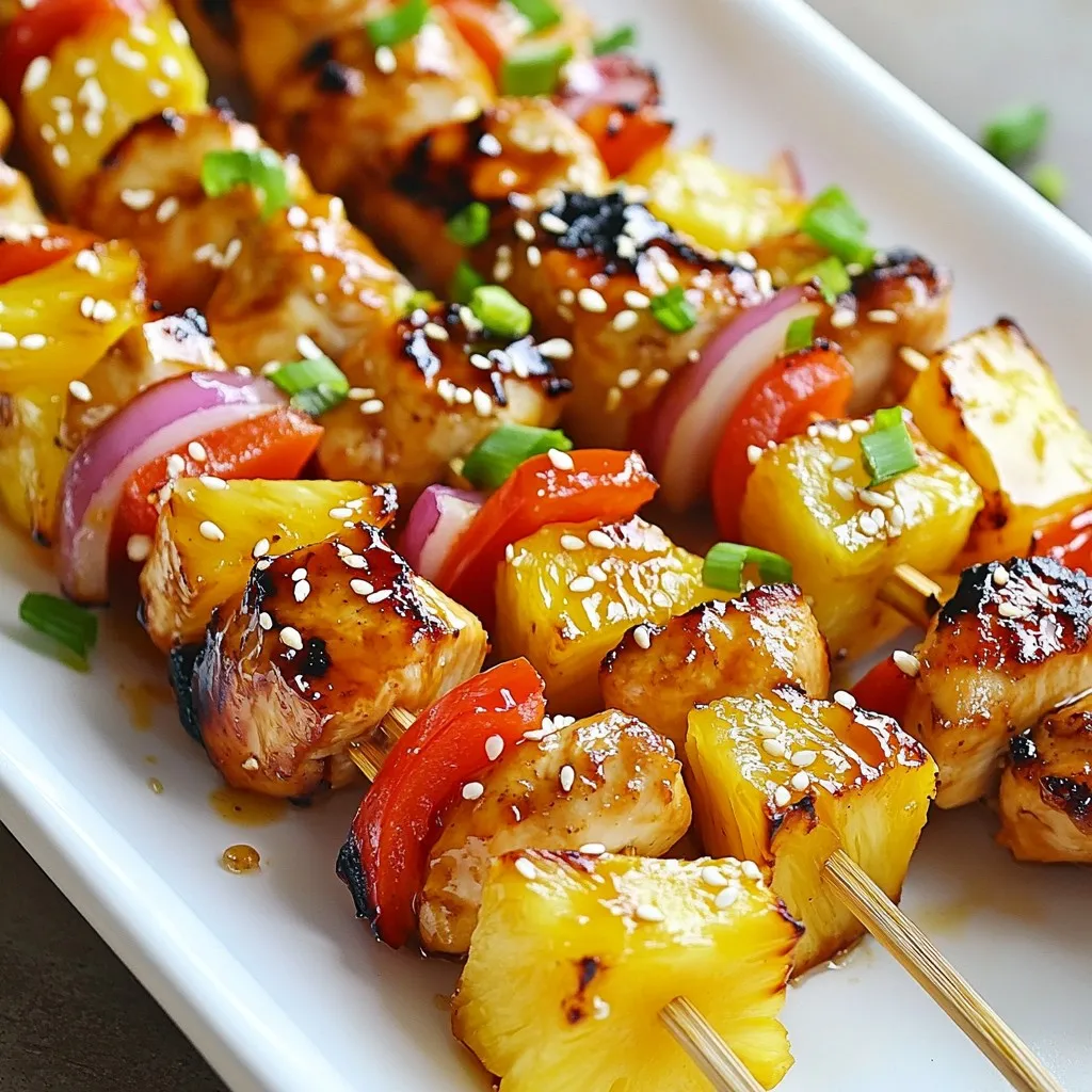 Teriyaki Chicken Pineapple Skewers Flavorful Delight