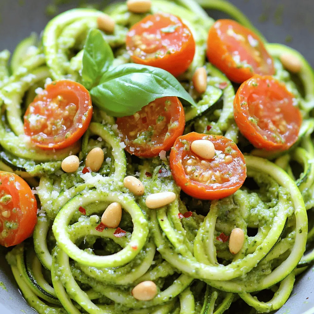 Zucchini Noodles with Pesto Flavorful and Simple Meal