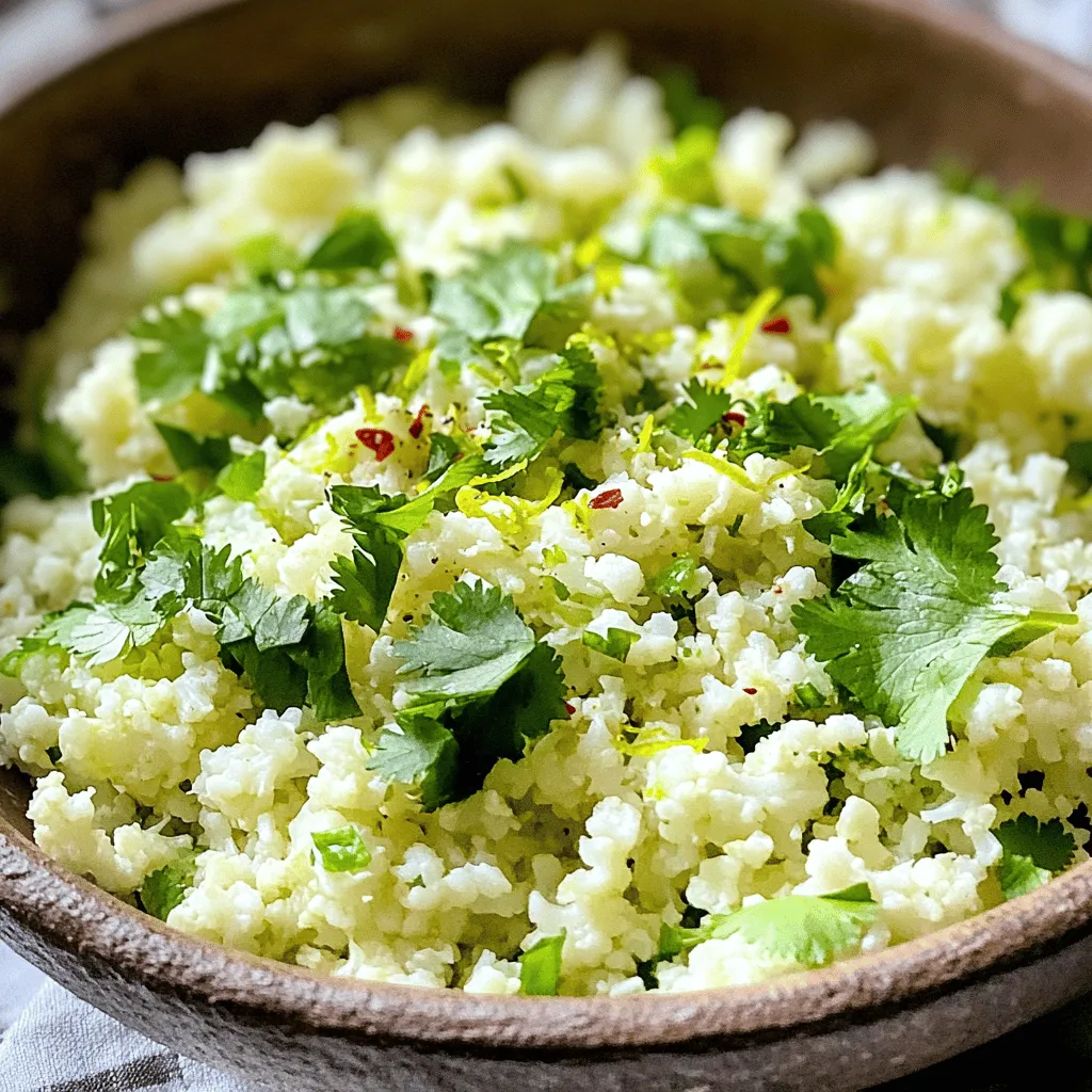 Cilantro Lime Cauliflower Rice Flavorful Side Dish