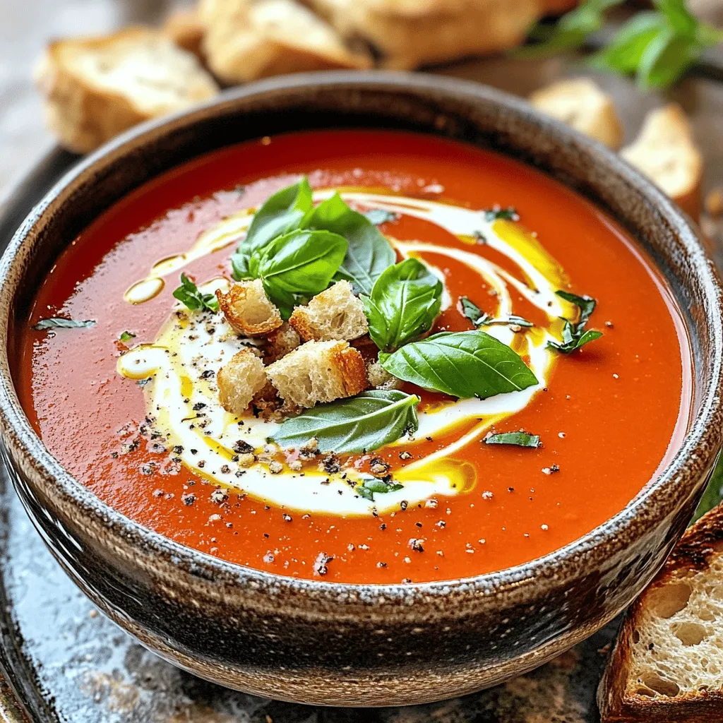 Creamy Tomato Basil Soup Simple and Tasty Recipe