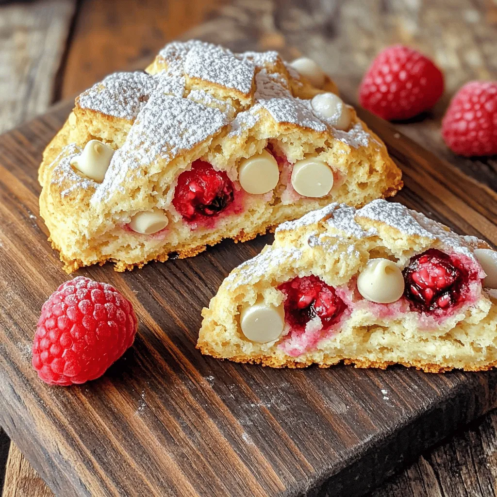 Raspberry White Chocolate Scones Fluffy and Delicate